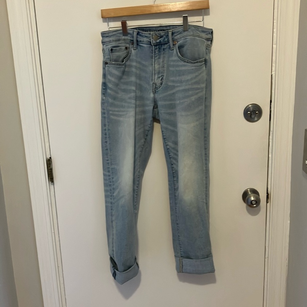 American Eagle Ne(x)t Level Flex Slim Straight Jean Light Blue 31x32